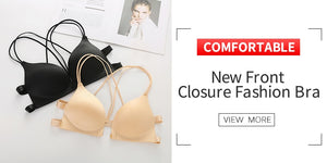 Sexy Women Lingerie U Backless Bras Underwear Deep U Low Cut Push Up Bra Intimates ECMLN Female Breathable Bralette